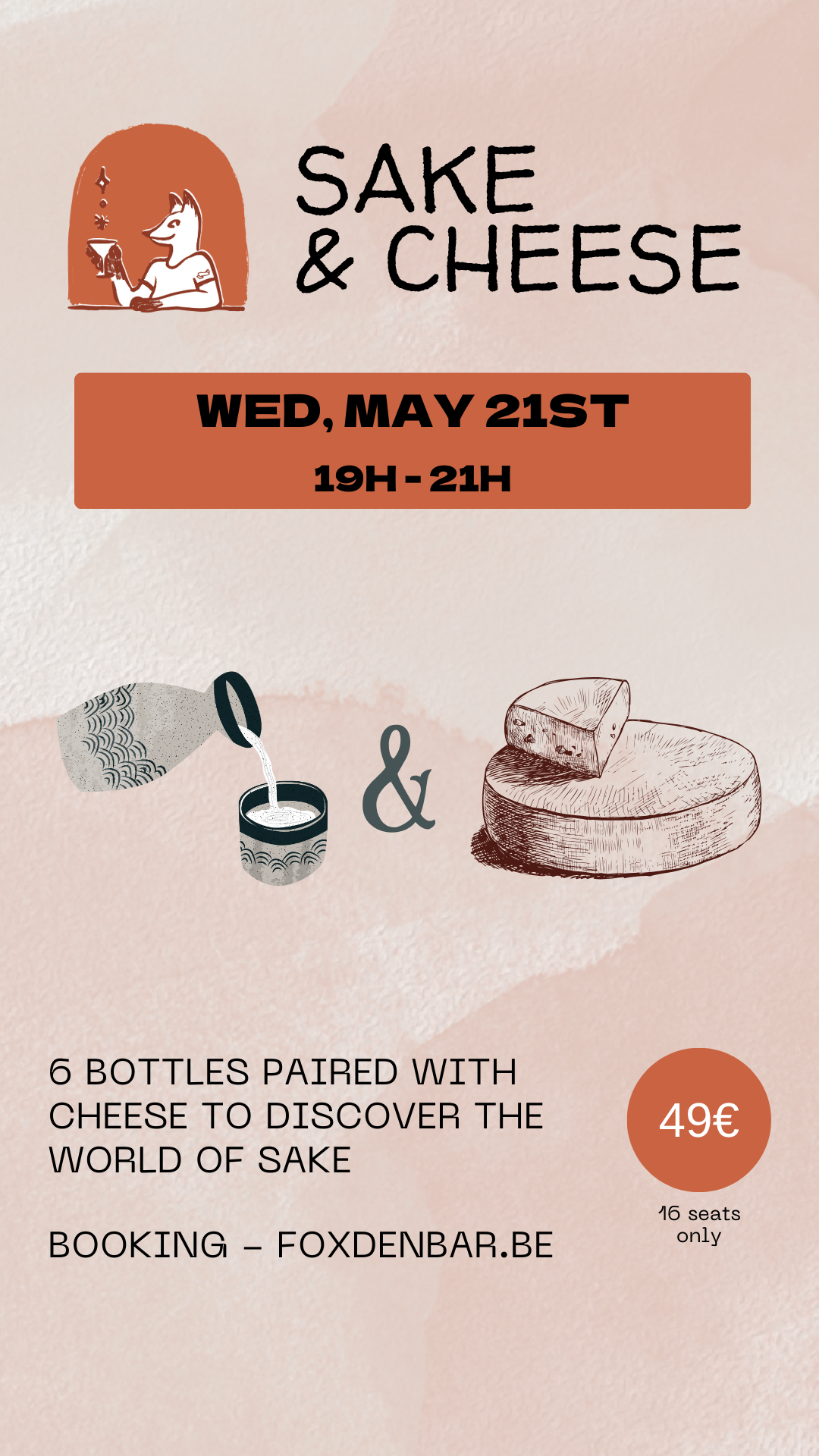Sake and Cheese Pairing, May 21st